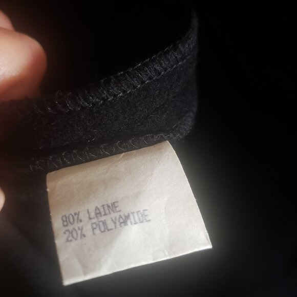 Woman's Vintage Printemps 80% Laine Wool Swing jacket with attached scarf/shawl. - Picture 4 of 5